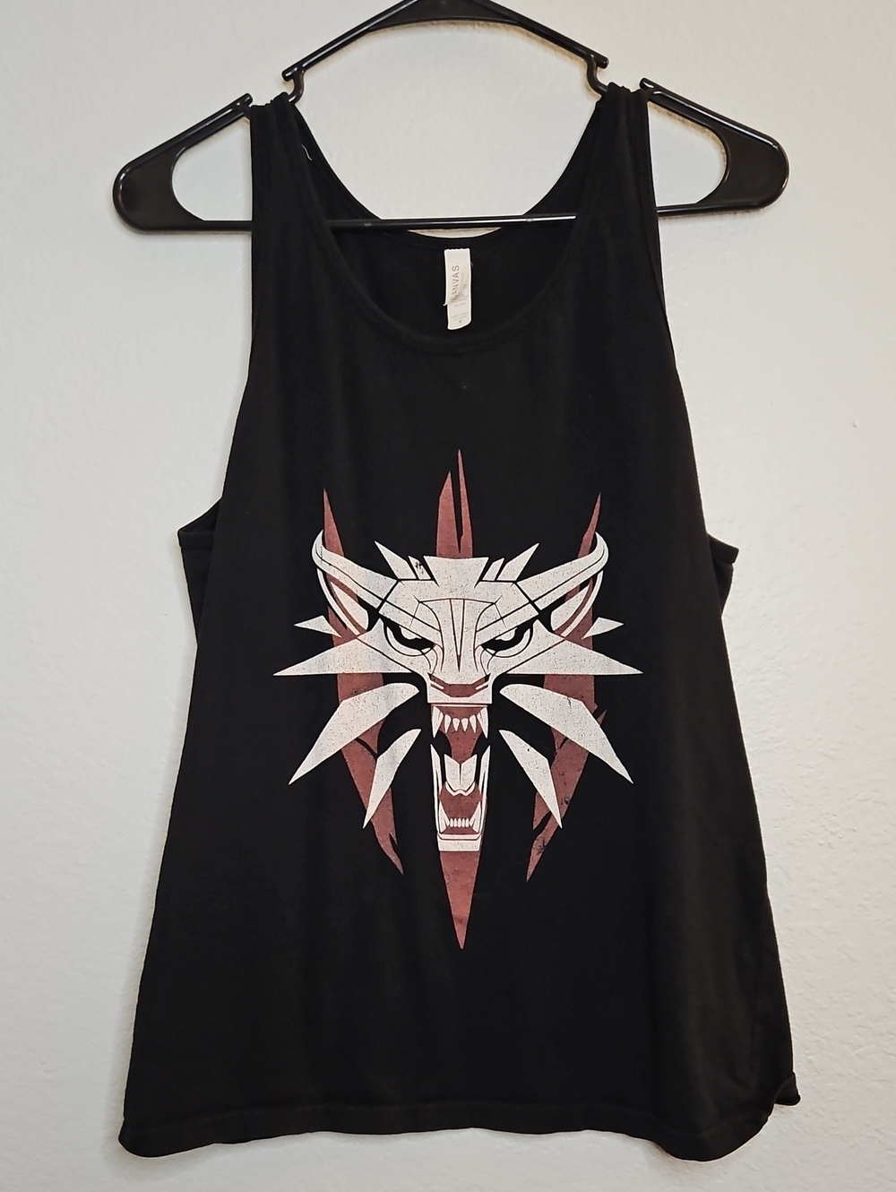 The Witcher White Wolf School Medallion Graphic Tank Top
